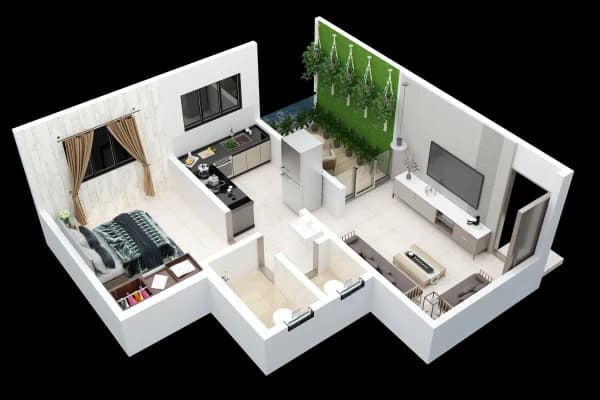 Unit 103 — 1 BHK Interior